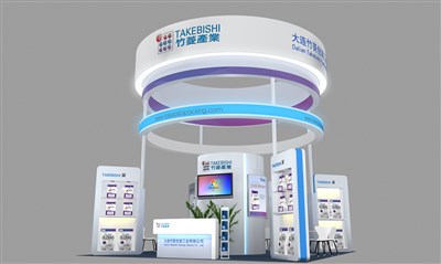 36平米展臺設計制作：四面開口/現(xiàn)代/木質(zhì)結構/白色，為寵物水族展展商而作（免費使用）
