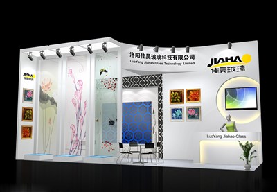27平米展臺設計制作：二面開口/現(xiàn)代/木質(zhì)結(jié)構(gòu)/白色，為工藝品展展商而作（免費使用）