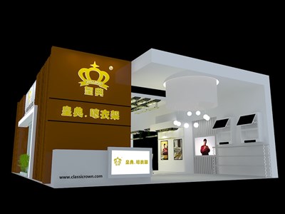195.3平米展臺(tái)設(shè)計(jì)制作：二面開口/現(xiàn)代/木質(zhì)結(jié)構(gòu)/咖啡色，為家具展展商而作（免費(fèi)使用）