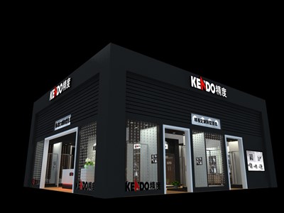 143平米展臺設計制作：三面開口/現(xiàn)代/木質結構/黑色，為衛(wèi)浴展展商而作（免費使用）