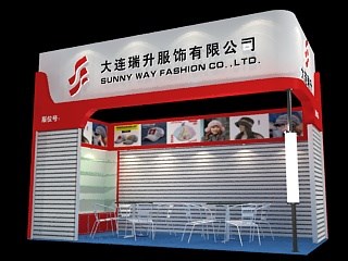 54平米展臺(tái)設(shè)計(jì)制作：二面開(kāi)口/現(xiàn)代/木質(zhì)結(jié)構(gòu)/紅色，為鞋箱包展展商而作（免費(fèi)使用）