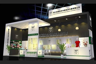 30平米展臺設(shè)計(jì)制作：二面開口/現(xiàn)代/木質(zhì)結(jié)構(gòu)/白色，為樂器展展商而作（免費(fèi)使用）