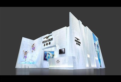 144平米展臺(tái)設(shè)計(jì)制作：一面開口/現(xiàn)代/木質(zhì)結(jié)構(gòu)/白色，為鐘表展展商而作（免費(fèi)使用）