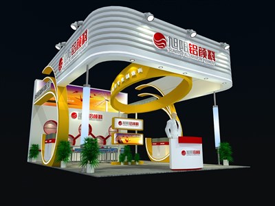 54平米展臺設(shè)計制作：三面開口/現(xiàn)代/木質(zhì)結(jié)構(gòu)/白色，為文具圖書展展商而作（免費使用）