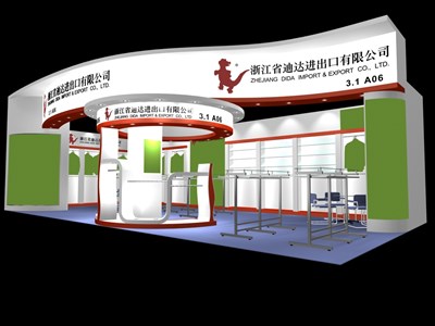 64.9平米展臺設(shè)計制作：二面開口/現(xiàn)代/木質(zhì)結(jié)構(gòu)/白色，為服裝展展商而作（免費使用）