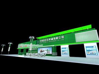 280平米展臺(tái)設(shè)計(jì)制作：三面開口/前衛(wèi)/木質(zhì)結(jié)構(gòu)/綠色，為汽配展展商而作（免費(fèi)使用）