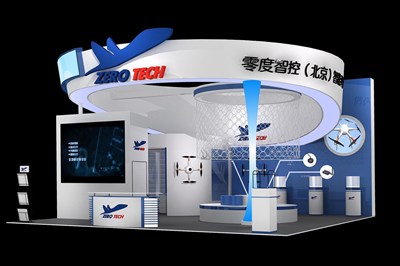 81平米展臺(tái)設(shè)計(jì)制作：三面開口/現(xiàn)代/木質(zhì)結(jié)構(gòu)/白色，為安防展展商而作（免費(fèi)使用）