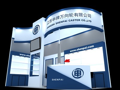 18平米展臺設(shè)計(jì)制作：二面開口/前衛(wèi)/木質(zhì)結(jié)構(gòu)/白色，為汽配展展商而作（免費(fèi)使用）
