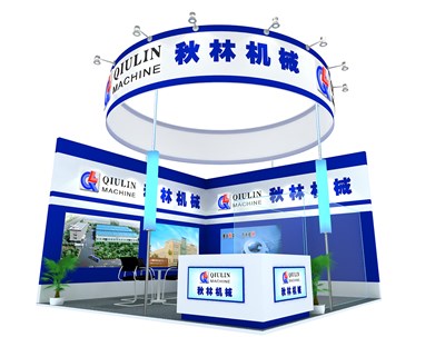 36平米展臺設(shè)計(jì)制作：二面開口/現(xiàn)代/木質(zhì)結(jié)構(gòu)/藍(lán)色，為汽配展展商而作（免費(fèi)使用）