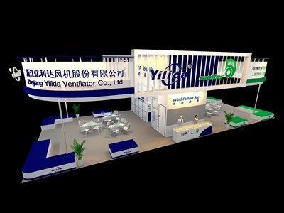160平米展臺設(shè)計(jì)制作：四面開口/現(xiàn)代/木質(zhì)結(jié)構(gòu)/彩色，為汽配展展商而作（免費(fèi)使用）