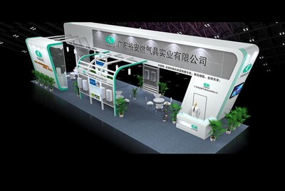 108平米展臺設計制作：四面開口/現(xiàn)代/木質結構/白色，為家電展展商而作（免費使用）