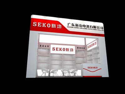 18平米展臺設(shè)計(jì)制作：一面開口/現(xiàn)代/木質(zhì)結(jié)構(gòu)/白色，為家電展展商而作（免費(fèi)使用）