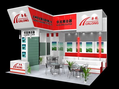 36平米展臺(tái)設(shè)計(jì)制作：二面開口/現(xiàn)代/木質(zhì)結(jié)構(gòu)/紅色，為汽配展展商而作（免費(fèi)使用）