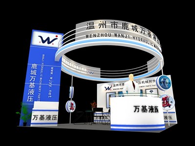 36.3平米展臺(tái)設(shè)計(jì)制作：三面開口/現(xiàn)代/木質(zhì)結(jié)構(gòu)/白色，為機(jī)械展展商而作（免費(fèi)使用）
