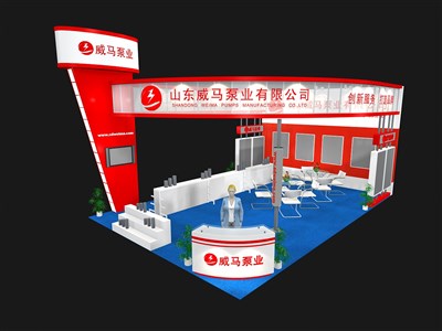 54平米展臺(tái)設(shè)計(jì)制作：三面開(kāi)口/前衛(wèi)/木質(zhì)結(jié)構(gòu)/紅色，為汽配展展商而作（免費(fèi)使用）