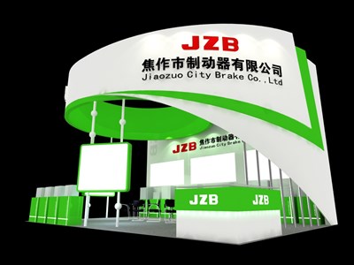 54平米展臺(tái)設(shè)計(jì)制作：二面開口/前衛(wèi)/木質(zhì)結(jié)構(gòu)/綠色，為汽配展展商而作（免費(fèi)使用）