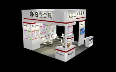 36平米展臺(tái)設(shè)計(jì)制作：三面開(kāi)口/現(xiàn)代/木質(zhì)結(jié)構(gòu)/白色，為汽配展展商而作（免費(fèi)使用）