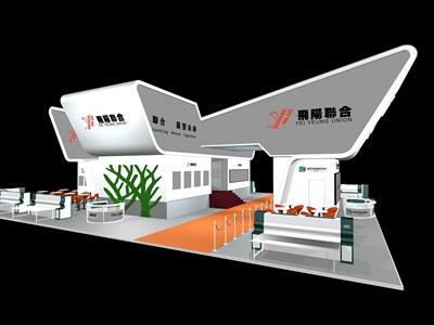 720平米展臺設(shè)計(jì)制作：四面開口/現(xiàn)代/木質(zhì)結(jié)構(gòu)/白色，為汽配展展商而作（免費(fèi)使用）