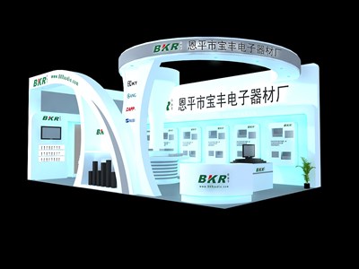 60平米展臺設(shè)計制作：二面開口/現(xiàn)代/木質(zhì)結(jié)構(gòu)/白色，為電子展展商而作（免費(fèi)使用）