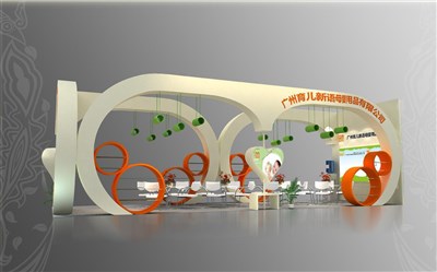 72平米展臺設(shè)計(jì)制作：一面開口/現(xiàn)代/木質(zhì)結(jié)構(gòu)/白色，為嬰幼展展商而作（免費(fèi)使用）