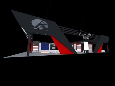 720平米展臺設計制作：四面開口/現(xiàn)代/木質(zhì)結(jié)構(gòu)/黑色，為電子展展商而作（免費使用）