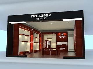 48平米展廳設(shè)計制作：現(xiàn)代/咖啡色，產(chǎn)品類展廳-nauoirex展廳（免費(fèi)使用）