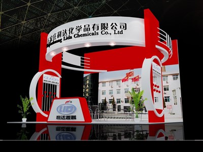36平米展臺(tái)設(shè)計(jì)制作：三面開口/現(xiàn)代/木質(zhì)結(jié)構(gòu)/粉色，為化工展展商而作（免費(fèi)使用）