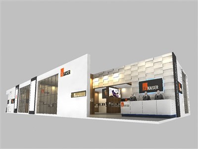 189平米展臺設(shè)計(jì)制作：四面開口/現(xiàn)代/型材結(jié)構(gòu)/彩色，為家具展展商而作（免費(fèi)使用）