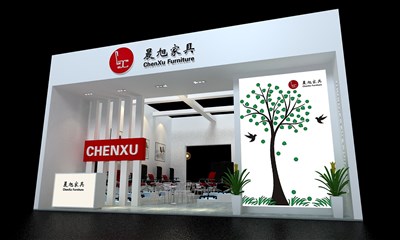 70平米展臺(tái)設(shè)計(jì)制作：二面開口/現(xiàn)代/木質(zhì)結(jié)構(gòu)/白色，為家具展展商而作（免費(fèi)使用）