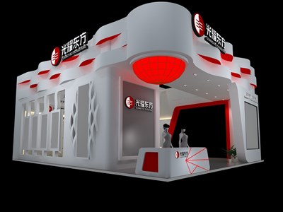 48平米展臺設計制作：三面開口/現(xiàn)代/木質(zhì)結(jié)構/白色，為房產(chǎn)展展商而作（免費使用）