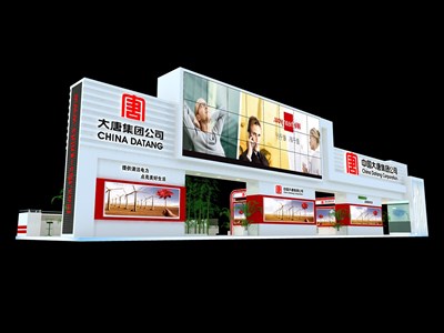 115平米展臺設計制作：四面開口/前衛(wèi)/型材結構/白色，為房產(chǎn)展展商而作（免費使用）