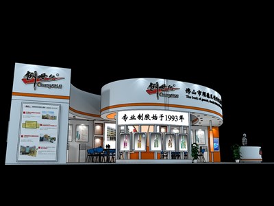 96平米展臺設(shè)計制作：三面開口/現(xiàn)代/木質(zhì)結(jié)構(gòu)/白色，為建材展展商而作（免費使用）