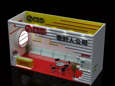 24平米展臺設(shè)計(jì)制作：一面開口/現(xiàn)代/木質(zhì)結(jié)構(gòu)/白色，為綜合展展商而作（免費(fèi)使用）