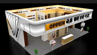 88平米展臺設計制作：三面開口/現(xiàn)代/木質(zhì)結構/白色，為建材展展商而作（免費使用）