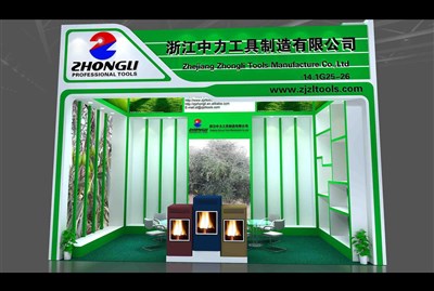 18平米展臺(tái)設(shè)計(jì)制作：一面開口/現(xiàn)代/木質(zhì)結(jié)構(gòu)/綠色，為建材展展商而作（免費(fèi)使用）