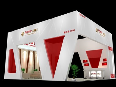 56平米展臺設(shè)計制作：三面開口/現(xiàn)代/木質(zhì)結(jié)構(gòu)/白色，為建材展展商而作（免費使用）