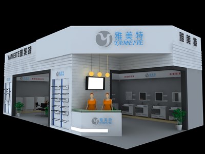 72平米展臺設計制作：二面開口/現(xiàn)代/木質結構/白色，為建材展展商而作（免費使用）