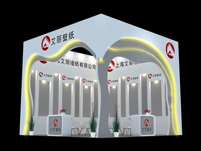 36平米展臺(tái)設(shè)計(jì)制作：二面開口/現(xiàn)代/木質(zhì)結(jié)構(gòu)/白色，為建材展展商而作（免費(fèi)使用）