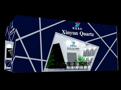 54平米展臺(tái)設(shè)計(jì)制作：三面開口/現(xiàn)代/木質(zhì)結(jié)構(gòu)/藍(lán)色，為建材展展商而作（免費(fèi)使用）