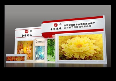 63平米展臺設計制作：一面開口/現(xiàn)代/木質結構/白色，為建材展展商而作（免費使用）