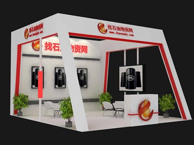 42平米展臺設(shè)計(jì)制作：三面開口/現(xiàn)代/木質(zhì)結(jié)構(gòu)/白色，為能源展展商而作（免費(fèi)使用）