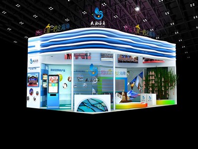 54平米展臺設(shè)計制作：二面開口/前衛(wèi)/木質(zhì)結(jié)構(gòu)/彩色，為綜合展展商而作（免費使用）
